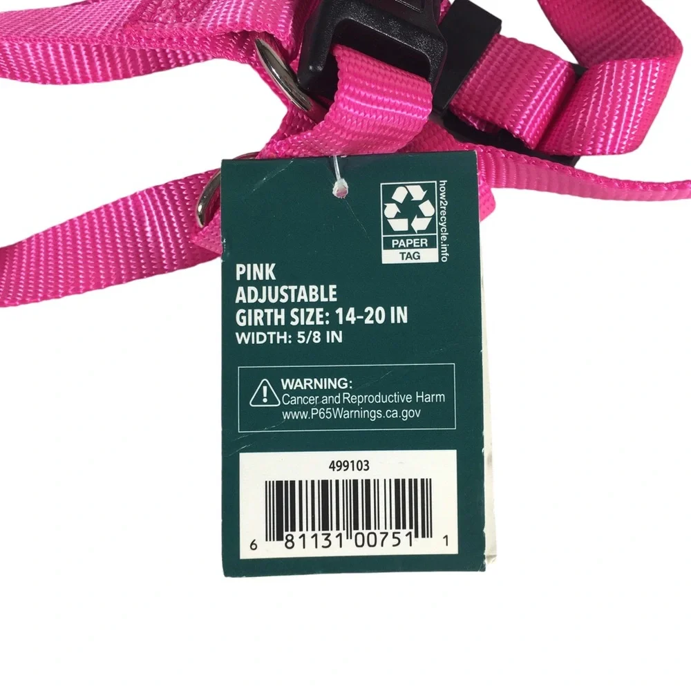 Vibrant Life Pink Nylon Step-In Dog Harness, Medium, NWT - Picture 3 of 5